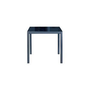 Mediterranean 4 seater dining table. Aluminium frame, Glass Top, 80x80cm in Black/White
