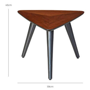 Albany Triangular Side Table - Walnut