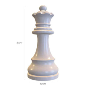 Resin Chess Queen Statue - White 10x10x21cm