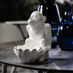 Resin Mobi Monkey - White 20x20x22cm