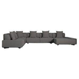 Riviera L Shape Sofa with Left Chaise - Grey