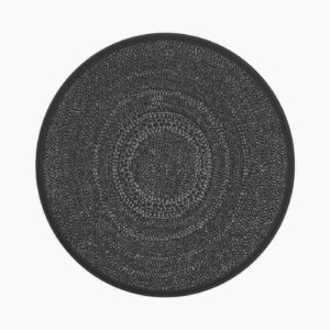 Lineo Outdoor Round Rug - Charcoal